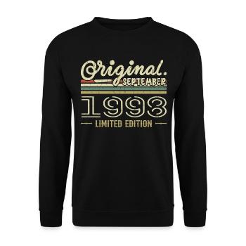 Septembre 1998 Cadeau Anniversaire September 1998 - Sweat-shirt Unisexe - noir - Devant - Alina (178cm) & Michal (187cm)
