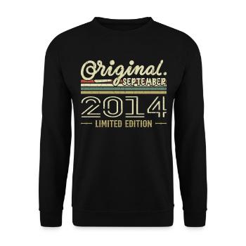 Septembre 2014 Cadeau Anniversaire September 2014 - Sweat-shirt Unisexe - noir - Devant - Alina (178cm) & Michal (187cm)