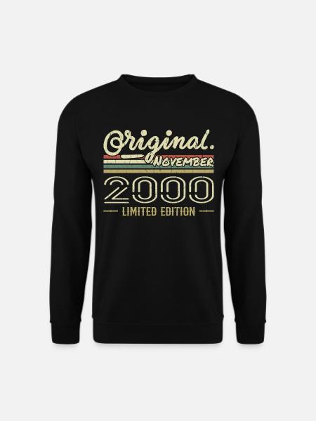 November 2000 - November 2000 Geburtstagsgeschenk - Unisex Pullover - Schwarz