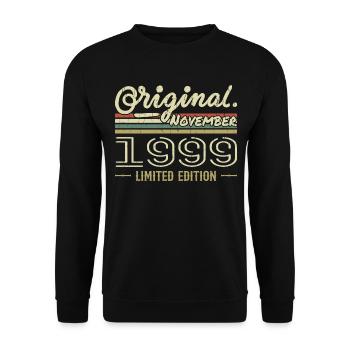 November 1999 - November 1999 Birthday Gift - Unisex Sweatshirt - black - Front - Alina (178cm) & Michal (187cm)