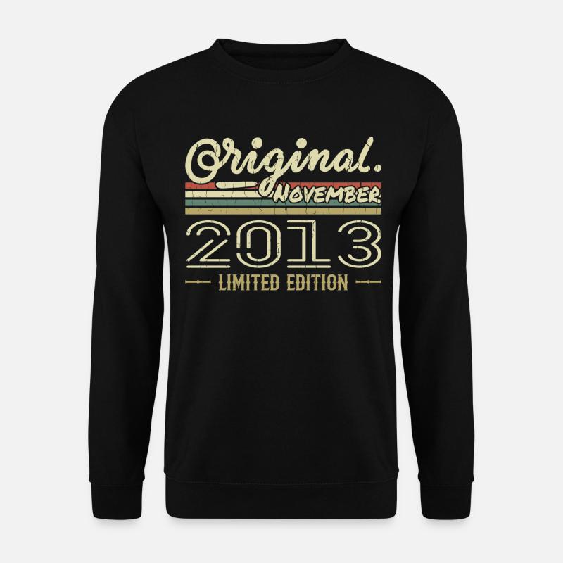 November 2013 - November 2013 Geburtstagsgeschenk - Unisex Pullover - Schwarz