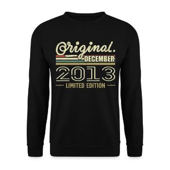 December 2013 Birthday December 2013 December - Unisex Sweatshirt - black - Front - Alina (178cm) & Michal (187cm)