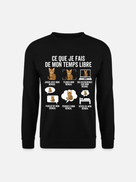 Hvad jeg laver i min fritid – Bengal Chat - Unisex sweater - sort