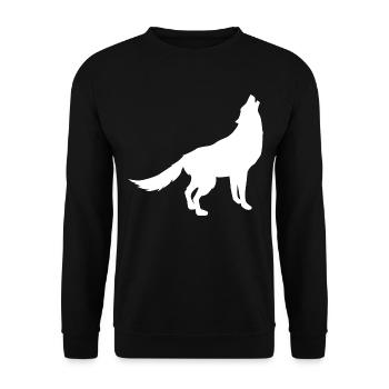 Wolf - Unisex Sweatshirt - black - Front - Alina (178cm) & Michal (187cm)