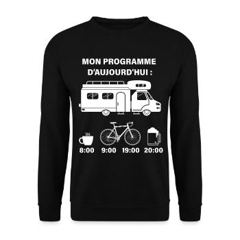 Camping-car programmation - Sweat-shirt Unisexe - noir - Devant - Alina (178cm) & Michal (187cm)