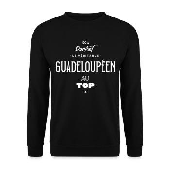 Le véritable guadeloupéen au top - Sweat-shirt Unisexe - noir - Devant - Alina (178cm) & Michal (187cm)
