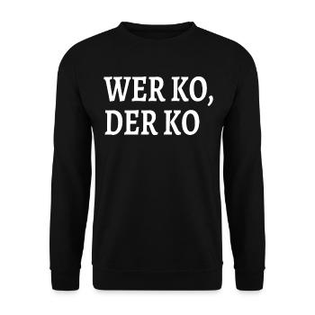 Bayerische Sprüche Designs - Unisex Pullover - Schwarz - Vorne - Alina (178cm) & Michal (187cm)