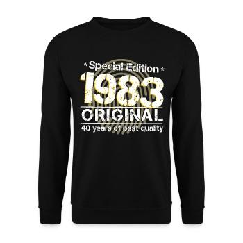 1983- Special Edition - ORIGINAL - Unisex Pullover - Schwarz - Vorne - Alina (178cm) & Michal (187cm)