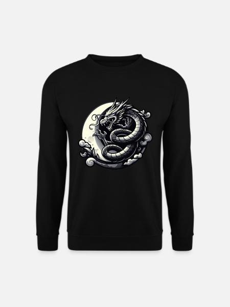 Mystical Dragon Silhouette - Unisex Sweatshirt - black