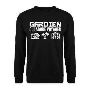 Travelers & Guardians: Passion & Discovery - Unisex Sweatshirt - black - Front - Alina (178cm) & Michal (187cm)