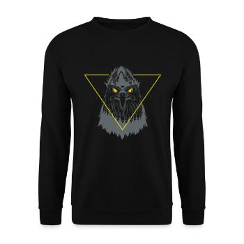 Golden eyes eagle - Unisex Sweatshirt - black - Front - Alina (178cm) & Michal (187cm)