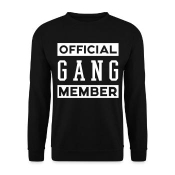 OFFICIAL GANG MEMBER - Unisex Sweatshirt - black - Front - Alina (178cm) & Michal (187cm)