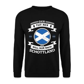 Schottland Flagge Vintage Alba Used Look GB UK - Unisex Pullover - Schwarz - Vorne - Alina (178cm) & Michal (187cm)
