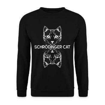 Quantum Theory Schrödinger's Cat - Unisex Sweatshirt - black - Front - Alina (178cm) & Michal (187cm)
