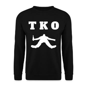 TKO Drunken Man Passed Out Blackout Coma White - Unisex Sweatshirt - black - Front - Alina (178cm) & Michal (187cm)