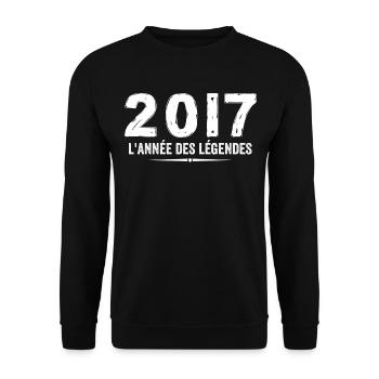 2017 Year of the Legends - 2017 Anniversary Gift - Unisex Sweatshirt - black - Front - Alina (178cm) & Michal (187cm)