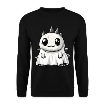 Dinosaure Stégosaure Halloween Fantôme - Sweat-shirt Unisexe - noir - Devant - Alina (178cm) & Michal (187cm)