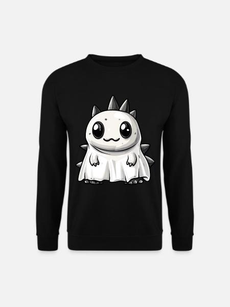Dinosaur Stegosaurus Halloween Ghost - Unisex Sweatshirt - black