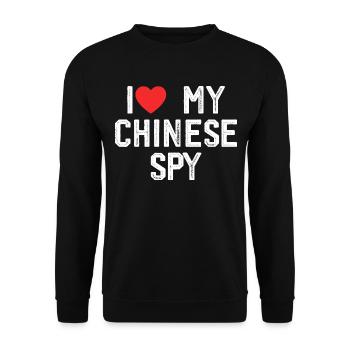 I Love My Chinese Spy - Sweat-shirt Unisexe - noir - Devant - Alina (178cm) & Michal (187cm)