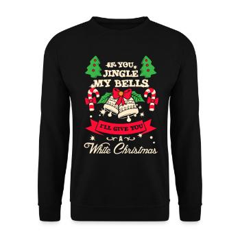 Jingle bells White Christmas gift - Unisex Sweatshirt - black - Front - Alina (178cm) & Michal (187cm)