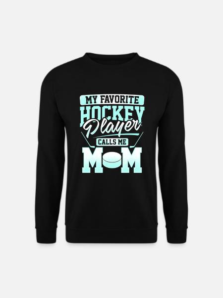 Eishockey Mama Favorite Hockey Player Geschenk - Unisex Pullover - Schwarz
