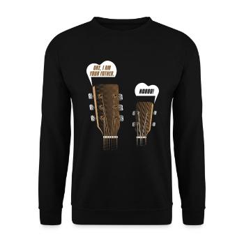 Cadeau de guitare ukulélé Uke vous êtes mon père - Sweat-shirt Unisexe - noir - Devant - Alina (178cm) & Michal (187cm)