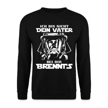 Feuerwehr Feuerwehrmann Feuerwehrfrau Geschenk - Unisex Pullover - Schwarz - Vorne - Alina (178cm) & Michal (187cm)