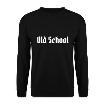Old School Alte Schule HIP HOP WEAR - Unisex Pullover - Schwarz - Vorne - Alina (178cm) & Michal (187cm)
