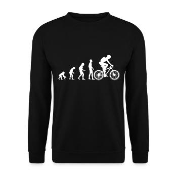 EVOLUTION Bike White - Unisex Sweatshirt - black - Front - Alina (178cm) & Michal (187cm)