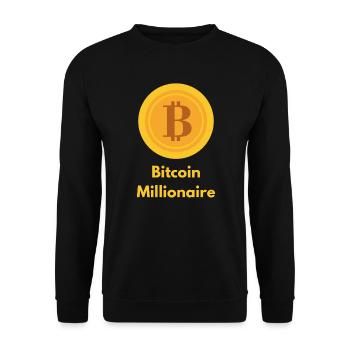 Bitcoin Millionaire Bitcoin Millionaire FUN WEAR - Unisex Sweatshirt - black - Front - Alina (178cm) & Michal (187cm)