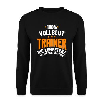 Trainer Verein Mannschaft Geschenk - Unisex Pullover - Schwarz - Vorne - Alina (178cm) & Michal (187cm)