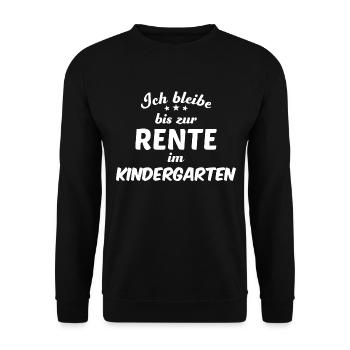 Erzieherin Rente Beruf Erzieher Geschenkidee - Unisex Pullover - Schwarz - Vorne - Alina (178cm) & Michal (187cm)