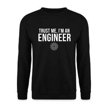 Trust Me Im an Engineer Engineering Student Gear - Unisex Pullover - Schwarz - Vorne - Alina (178cm) & Michal (187cm)