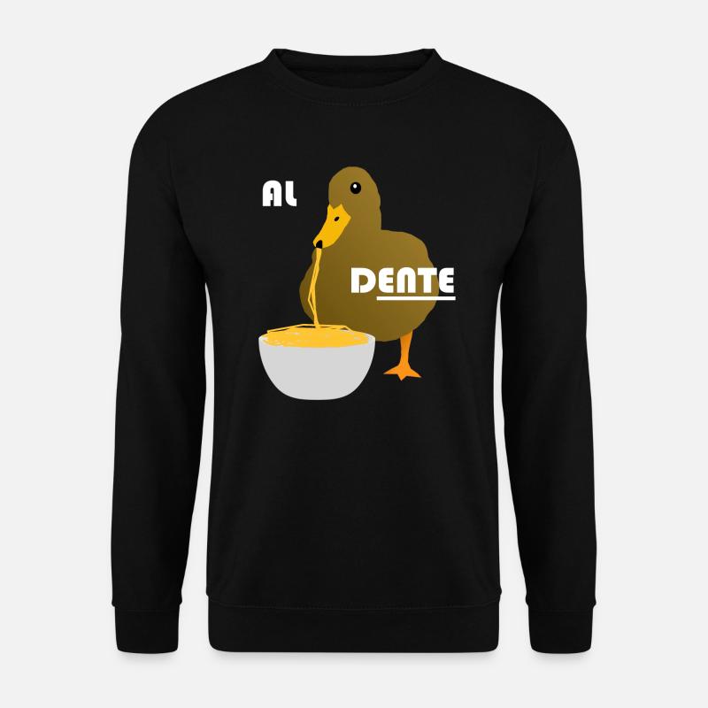 Duck funny pasta spaghetti - Unisex Sweatshirt - black