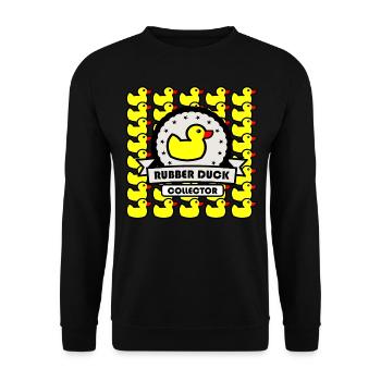 Canard en caoutchouc à collectionner drôle de canard en caoutchouc - Sweat-shirt Unisexe - noir - Devant - Alina (178cm) & Michal (187cm)