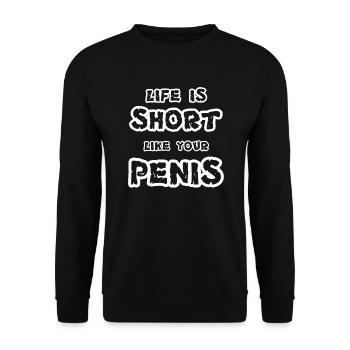 Proverbe du pénis drôle - Sweat-shirt Unisexe - noir - Devant - Alina (178cm) & Michal (187cm)