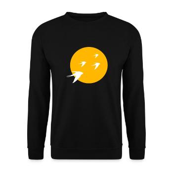 Oiseaux oiseau soleil - Sweat-shirt Unisexe - noir - Devant - Alina (178cm) & Michal (187cm)