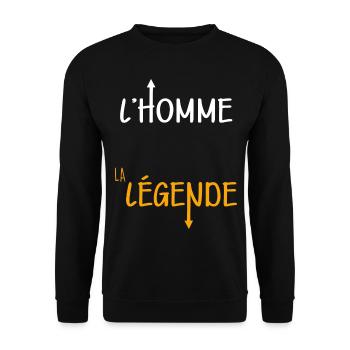 Homme la legende cadeau humour homme - Sweat-shirt Unisexe - noir - Devant - Alina (178cm) & Michal (187cm)