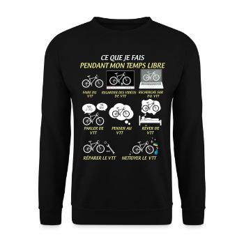 VTT - Sweat-shirt Unisexe - noir - Devant - Alina (178cm) & Michal (187cm)