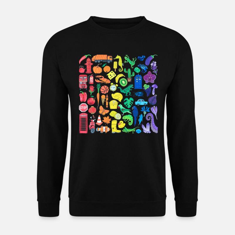 Rainbow Gradient Small Parts - Unisex Sweatshirt - black