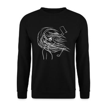 Manga Anime - Unisex Sweatshirt - black - Front - Alina (178cm) & Michal (187cm)