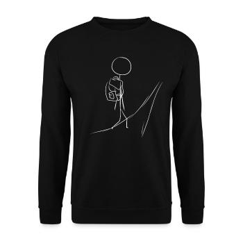 Reisen reisender - Unisex Pullover - Schwarz - Vorne - Alina (178cm) & Michal (187cm)