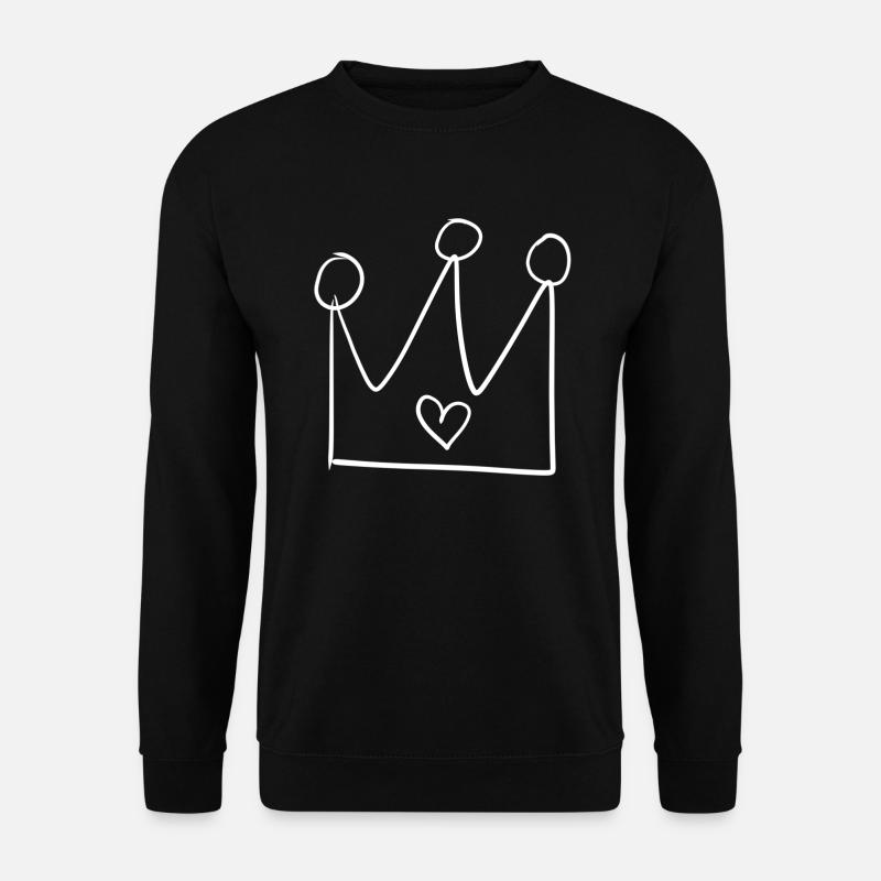 crown heart - Unisex Sweatshirt - black