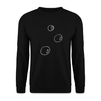 Cercles de bulles de savon - Sweat-shirt Unisexe - noir - Devant - Alina (178cm) & Michal (187cm)