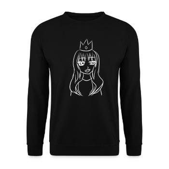 symbole de la reine - Sweat-shirt Unisexe - noir - Devant - Alina (178cm) & Michal (187cm)