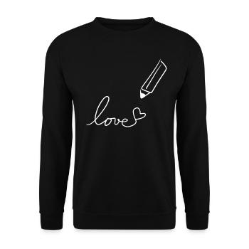 Drawing pen - Unisex Sweatshirt - black - Front - Alina (178cm) & Michal (187cm)