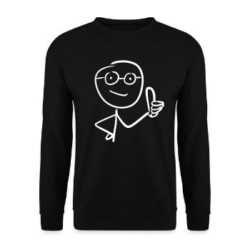 thumbs up - Unisex Sweatshirt - black - Front - Alina (178cm) & Michal (187cm)