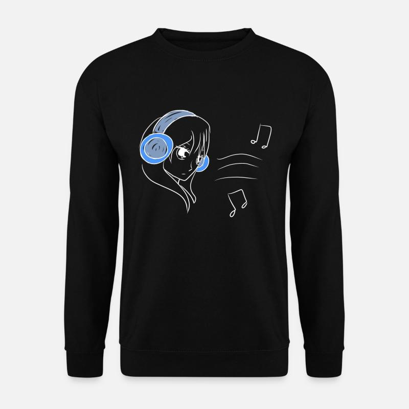 manga kopfhörer - Unisex Pullover - Schwarz