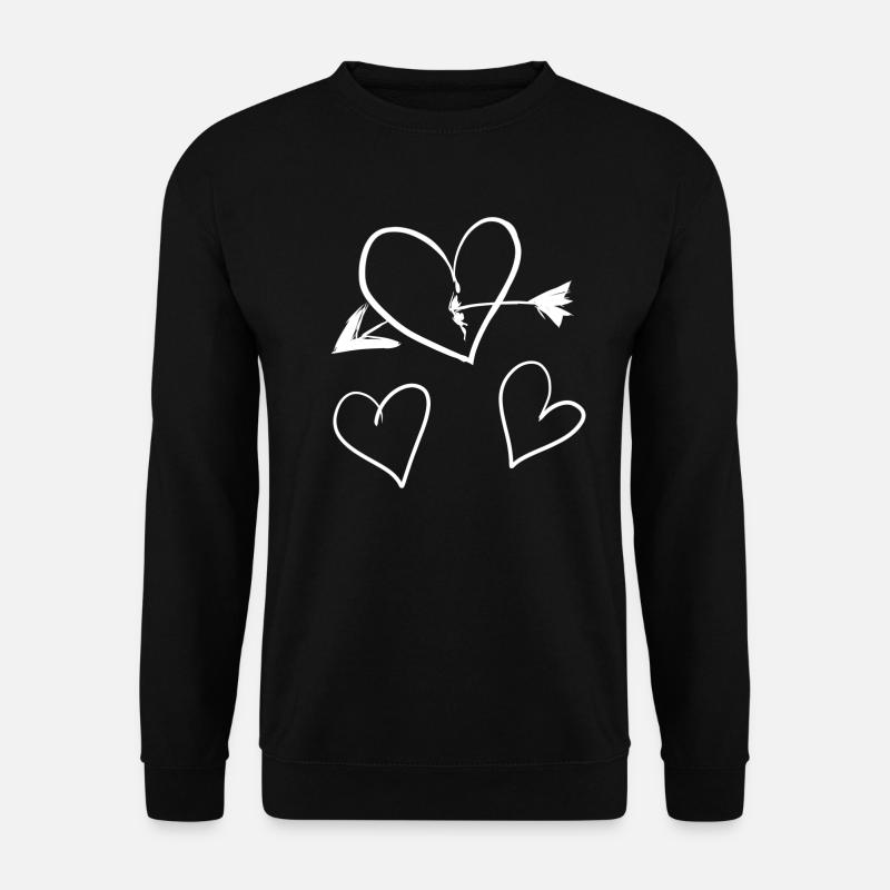 heart hearts - Unisex Sweatshirt - black
