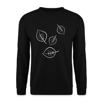 blätter fallen - Unisex Pullover - Schwarz - Vorne - Alina (178cm) & Michal (187cm)